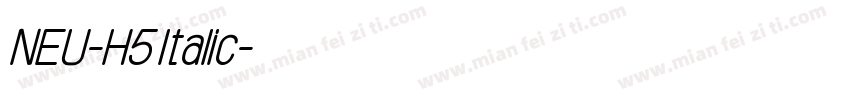 NEU-H5 Italic字体转换